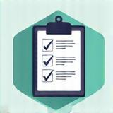 Icon representing a comprehensive health assessment questionnaire