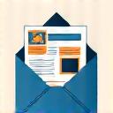 Envelope with wellness newsletter content spilling out