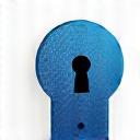 Abstract icon representing administrative access controls, with a key and user profiles.