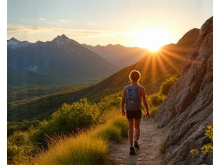 An article thumbnail featuring a person hiking in the Boulder Flatirons.