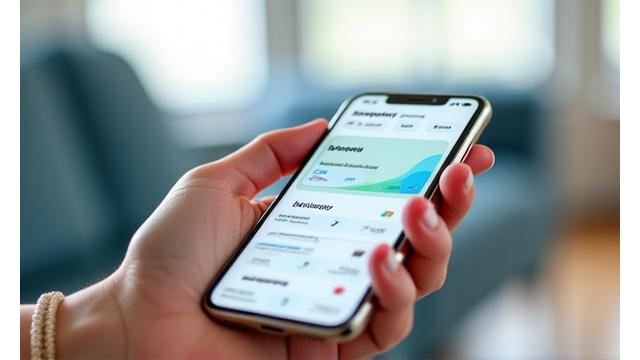 Mockup of a mobile app showing interactive symptom tracking and pattern analysis.
